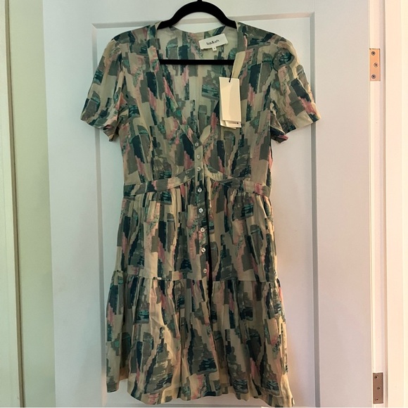 NWT BA&SH Talita Abstract Mini Dress - Picture 3 of 9